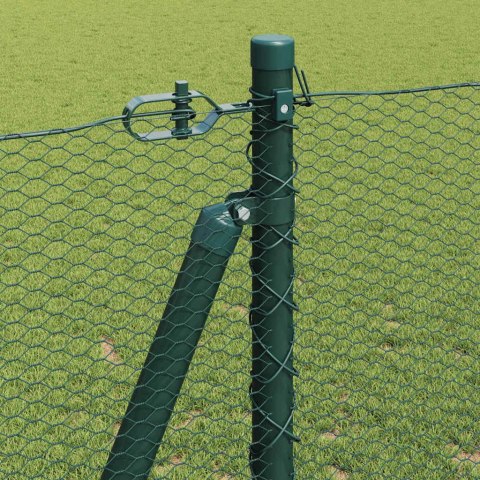 Ogrodzenie z słupkami Zielony 1.2 x 100 m Stal pokryta PCV