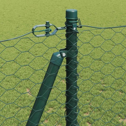 Ogrodzenie z słupkami Zielony 1.2 x 100 m Stal pokryta PCV