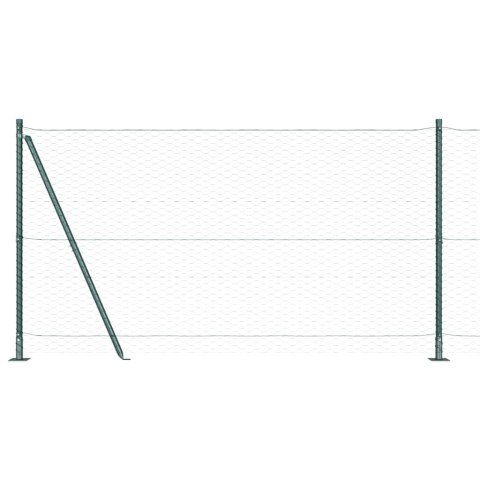 Ogrodzenie z słupkami Zielony 1.2 x 100 m Stal pokryta PCV