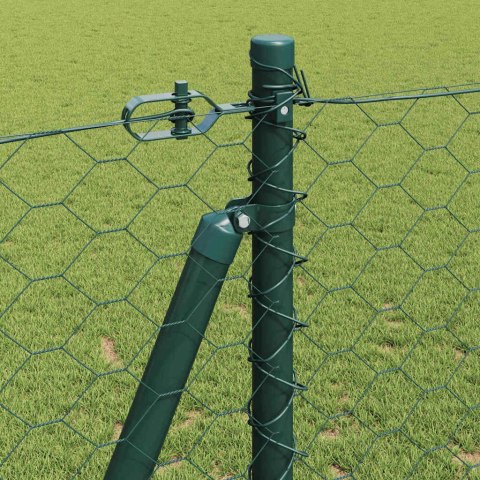 Ogrodzenie z słupkami Zielony 1.2 x 100 m Stal pokryta PCV