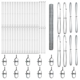 Ogrodzenie z słupkami Srebrny 1.5 x 100 m Stal pokryta PCV