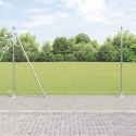 Ogrodzenie z słupkami Srebrny 1.5 x 100 m Stal pokryta PCV
