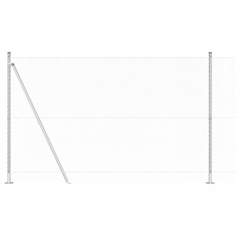 Ogrodzenie z słupkami Srebrny 1.5 x 50 m Stal pokryta PCV