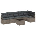 Zestaw Sof na Ogród z poduszką 7 pcs Jasnoszary
