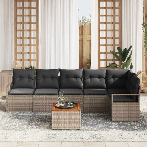 Zestaw Sof na Ogród 7 pcs Szary