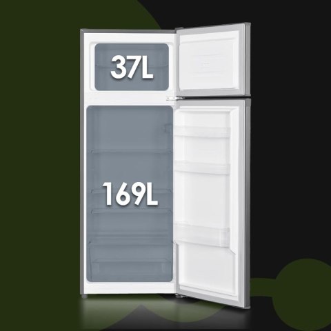 Lodówka kombinowana Aspes AF145503EX 143 206 L Stal