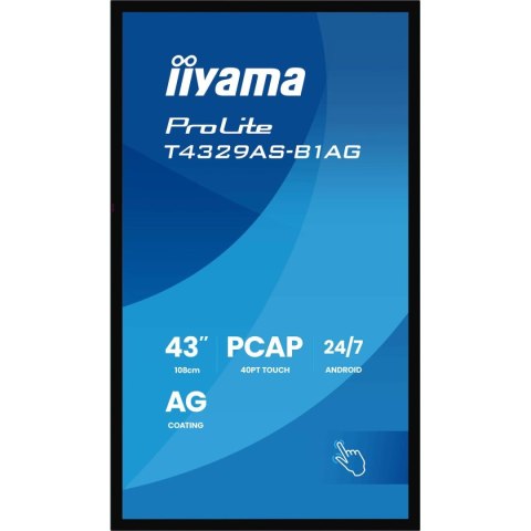 Monitor Videowall Iiyama T4329AS-B1AG 4K Ultra HD 43"