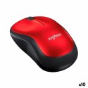 Myszka Bezprzewodowa Logitech M185 Czerwony 1000 dpi (10 Sztuk)