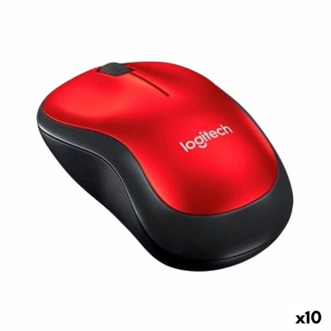 Myszka Bezprzewodowa Logitech M185 Czerwony 1000 dpi (10 Sztuk)