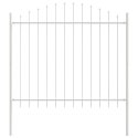 Ogrodzenie Ogrodowe Biały 1020 x 125 cm Stal malowana proszkowo