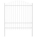 Ogrodzenie Ogrodowe Biały 1020 x 175 cm Stal malowana proszkowo