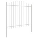 Ogrodzenie Ogrodowe Biały 1190 x 125 cm Stal malowana proszkowo