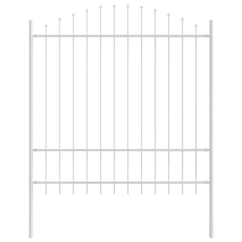 Ogrodzenie Ogrodowe Biały 1190 x 175 cm Stal malowana proszkowo