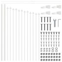 Ogrodzenie Ogrodowe Biały 1360 x 75 cm Stal malowana proszkowo