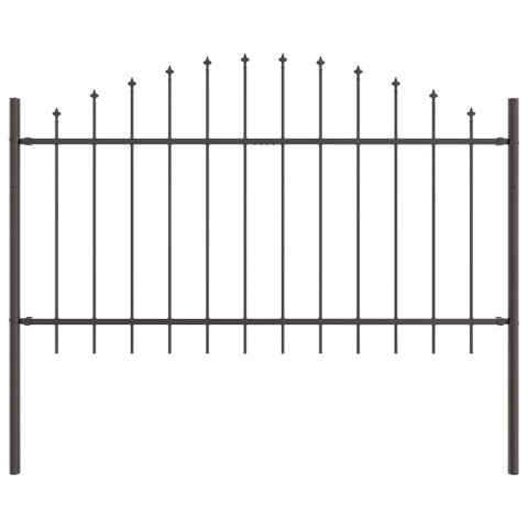 Ogrodzenie Ogrodowe Szary 1190 x 100 cm Stal malowana proszkowo