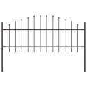 Ogrodzenie Ogrodowe Szary 1190 x 75 cm Stal malowana proszkowo