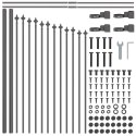 Ogrodzenie Ogrodowe Szary 1360 x 75 cm