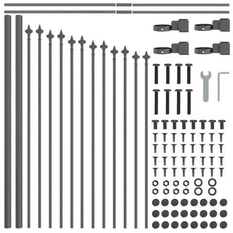 Ogrodzenie Ogrodowe Szary 1360 x 75 cm
