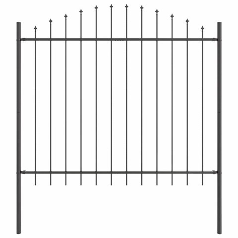 Ogrodzenie Ogrodowe Szary 850 x 125 cm Stal malowana proszkowo