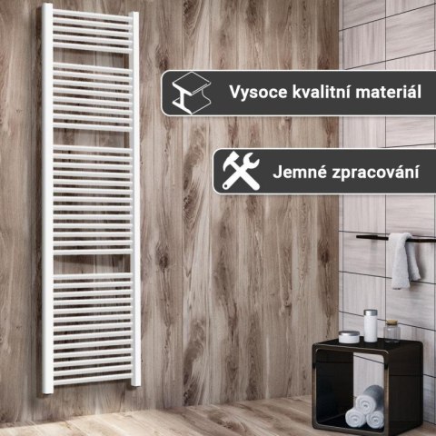 AQUAMARIN Grzejnik łazienkowy pionowy 1800 x 600 mm, biały AQUAMARIN Grzejnik łazienkowy pionowy 1800 x 600 mm, biały