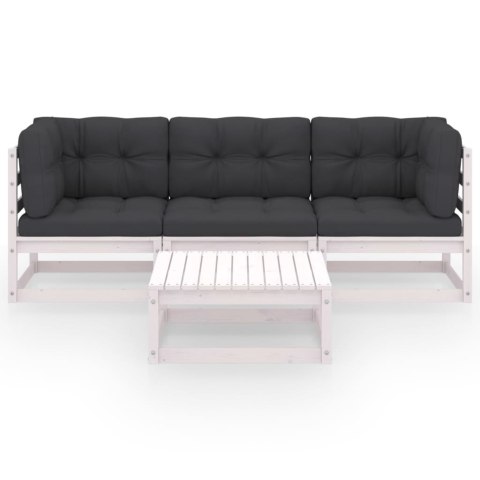 4-cz. zestaw wypoczynkowy do ogrodu, z poduszkami, lita sosna