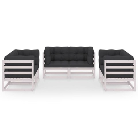 6-cz. zestaw wypoczynkowy do ogrodu, z poduszkami, lita sosna