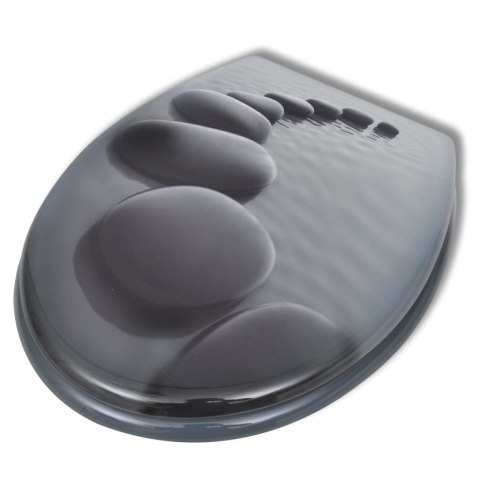 Deski sedesowe, 2 szt., MDF, wzór kamieni