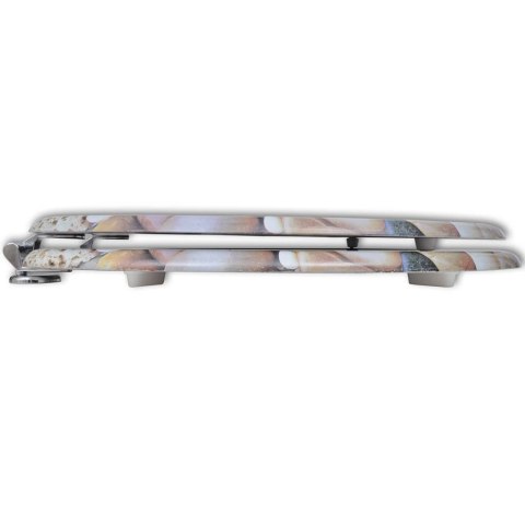 Deski sedesowe, 2 szt., MDF, wzór kamyków