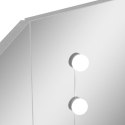 Toaletka narożna z LED, szarość betonu, 111 x 54 x 141,5 cm