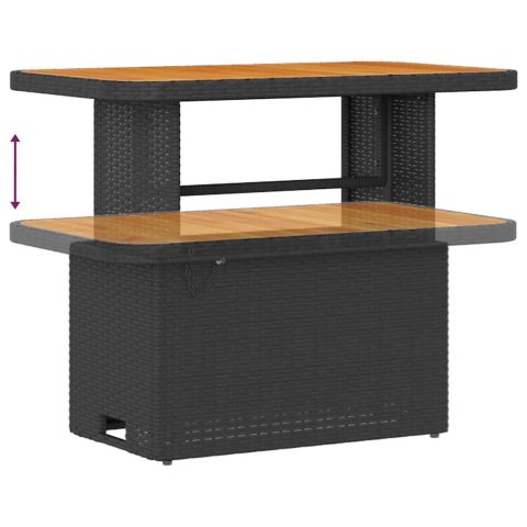 Zestaw Sof na Ogród 10 pcs Czarny i kremowy Rattan poli