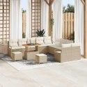 Zestaw Sof na Ogród z poduszką 13 pcs Beżowy i kremowy