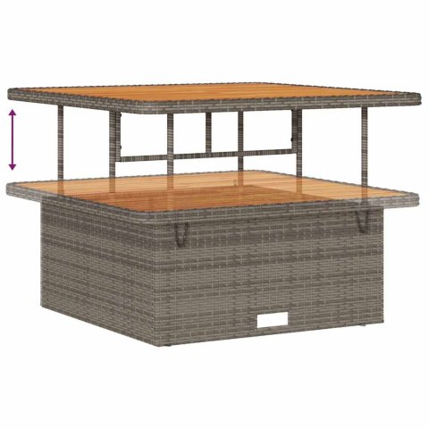 Zestaw Sof na Ogród z poduszką 13 pcs Jasnoszary i ciemnoszary