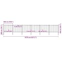 Ogrodzenie z prętów z grotami, stalowe, 10,2 x 1,5 m, czarne