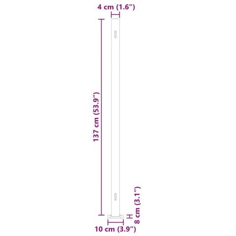 Wysuwana markiza boczna na taras, 140 x 600 cm, brązowa