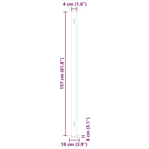 Wysuwana markiza boczna na taras, 600 x 160 cm, czerwona