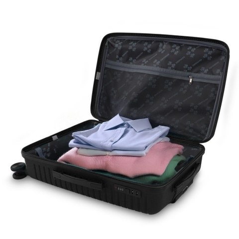 Zestaw 4 walizek podróżnych z beautycase - twarda skorupa, kółka 360°, zamek TSA