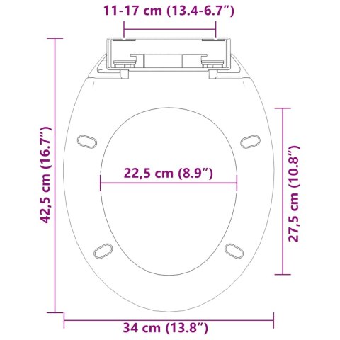 Deska sedesowa, wolnoopadająca, z szybkozłączem, czarna