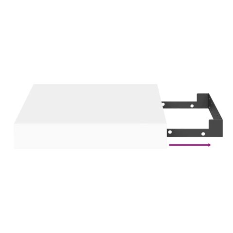 Półki ścienne, 2 szt., białe, 23 x 23,5 x 3,8 cm, MDF