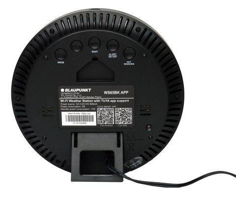 Stacja pogodowa BLAUPUNKT WS65BK APP, czarny