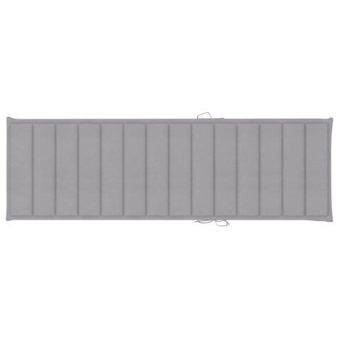 Podwójny leżak z szarymi poduszkami, impregnowana sosna