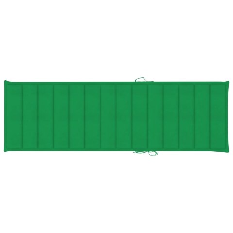 Podwójny leżak z zielonymi poduszkami, impregnowana sosna