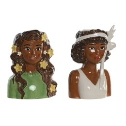 Doniczka Home ESPRIT Biały Kolor Zielony Ceramika Miejska