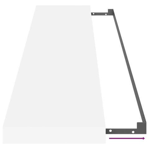 Półka ścienna, biała, 120x23,5x3,8 cm, MDF