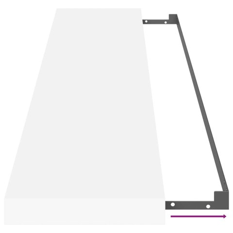 Półki ścienne 4 szt., białe, 120x23,5x3,8 cm, MDF