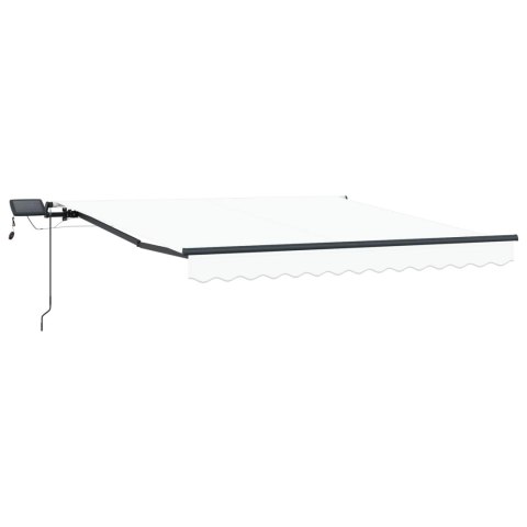 Markiza zwijana Ze LED Lights Biały 350 x 250 cm tkanina