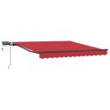 Markiza zwijana Ze LED Lights Czerwony 350 x 250 cm tkanina