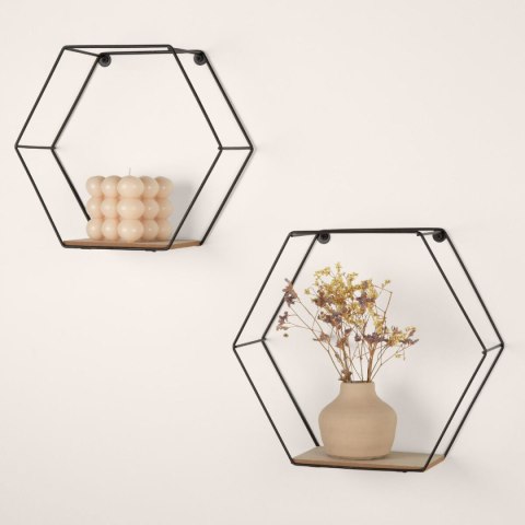 Wieszak na ubrania Max Home Żelazo Drewno MDF (6 Sztuk)