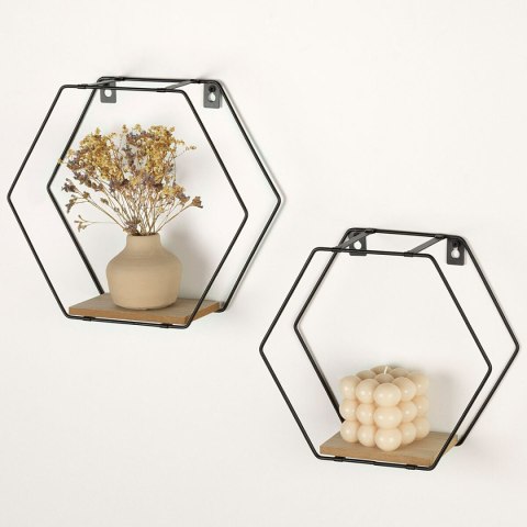 Regał Max Home Żelazo Drewno MDF 30 X 27 X 10 CM (6 Sztuk)