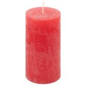 Zestaw świec rustykalnych, 10 cm, Ø 5 cm, czerwony, 8 szt.