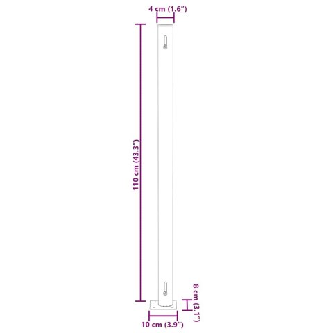 Zwijana markiza boczna na taras, 180x500 cm, niebieska